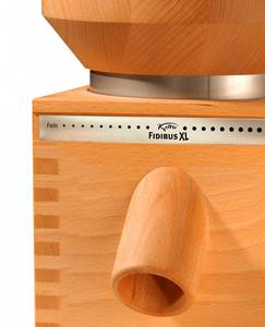 Komo Fidibus XL grain mill profile view Komo Fidibus XL grain mill profile view