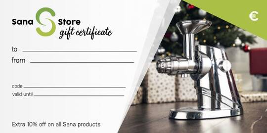 Sana store certificate 2025